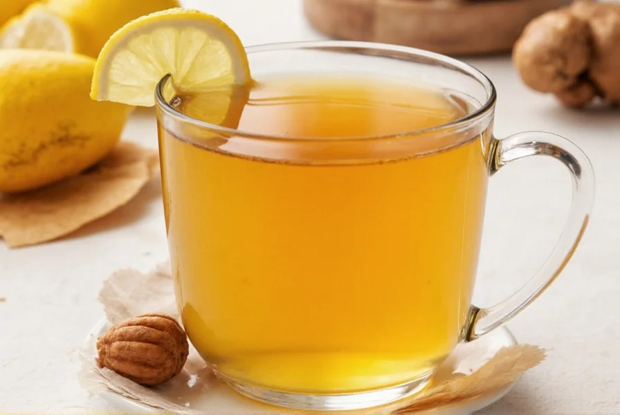 Step-by-step preparation of ginger tea with honey and lemon