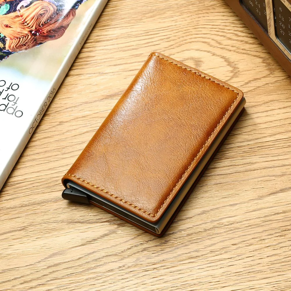 

mens rfid slim wallet rfid card case pop up blocking credit card holder wallet