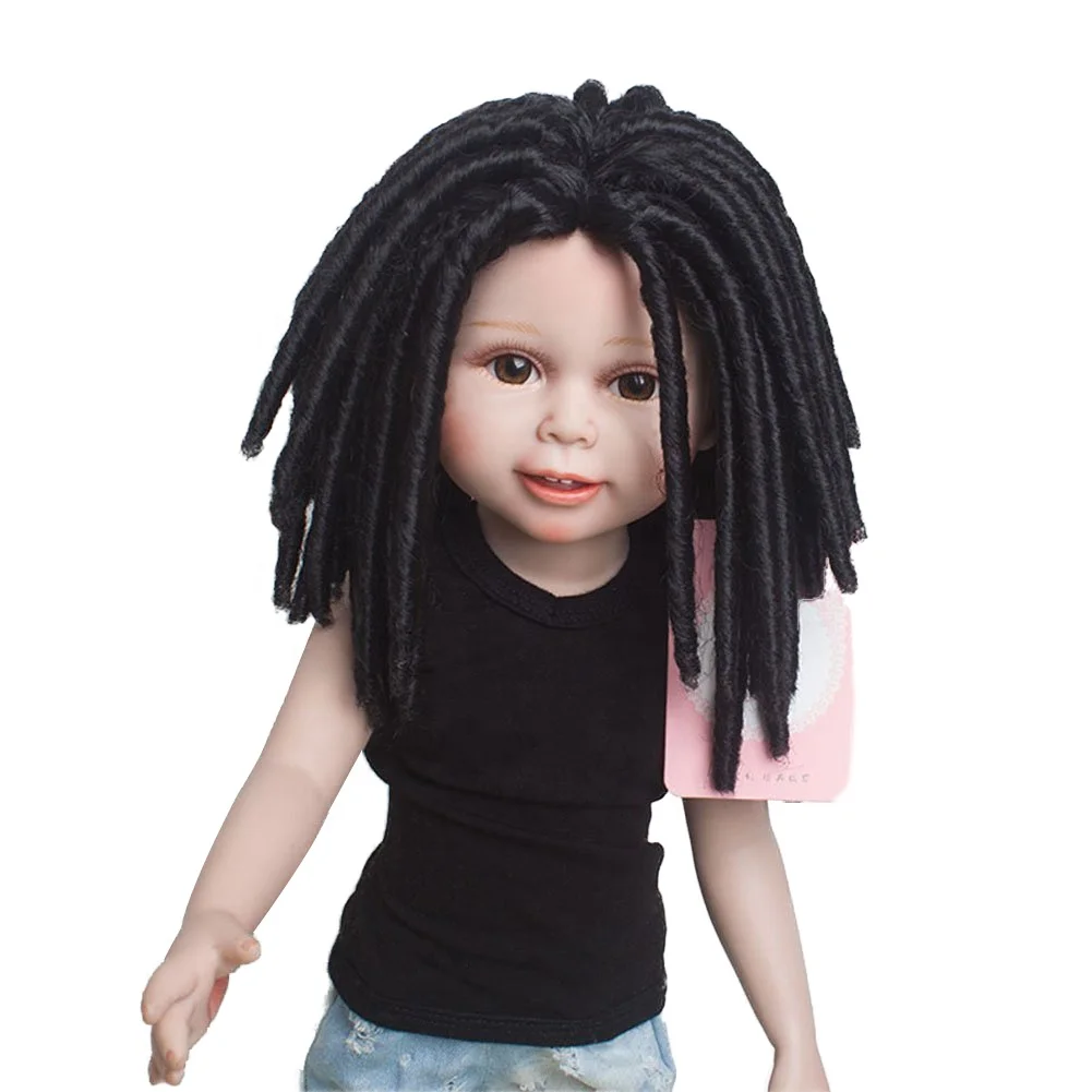 

African 18 inches Afro Curly Black Doll Wigs Dreadlocks for 18" Height Doll with 10.24 Inch Head