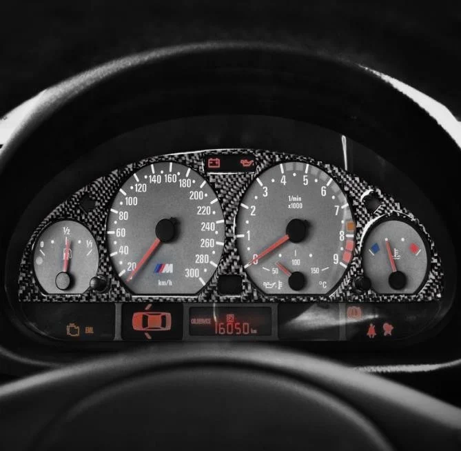 Carbon Fiber Dashboard Instrument Panel Screen Protective Sticker For