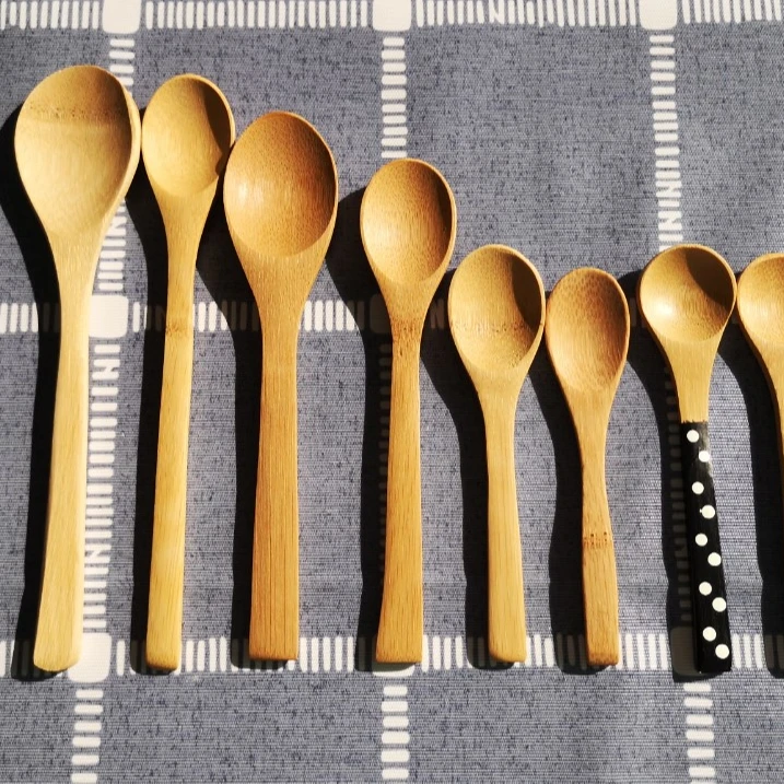 

LFGB approved wood eco friendly reusable spoon wooden spoons mini coffee spoons, Natural wood color