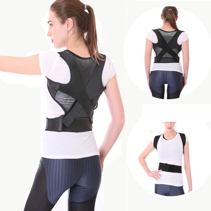 

Breathable mesh correction strap correction strap, Black back support belt