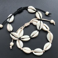 

Hot Sale Handmade Natural Seashell nautical sublimation ankle bracelets