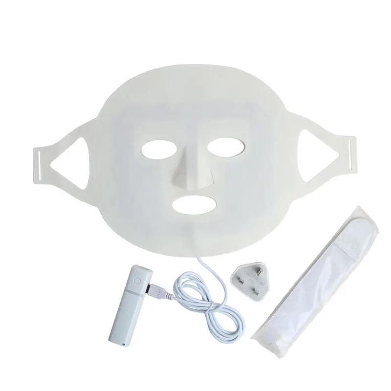 

Medical Professional Wireless LED 3 Color LED Photon Light Therapy Face device for Wrinkle Remover LED Therapy, White and pink