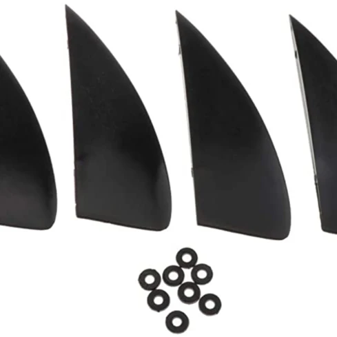 

Kiteboard Fin Replacement with Rubber Washers and Mounting Screws 4Pcs/Set, Black