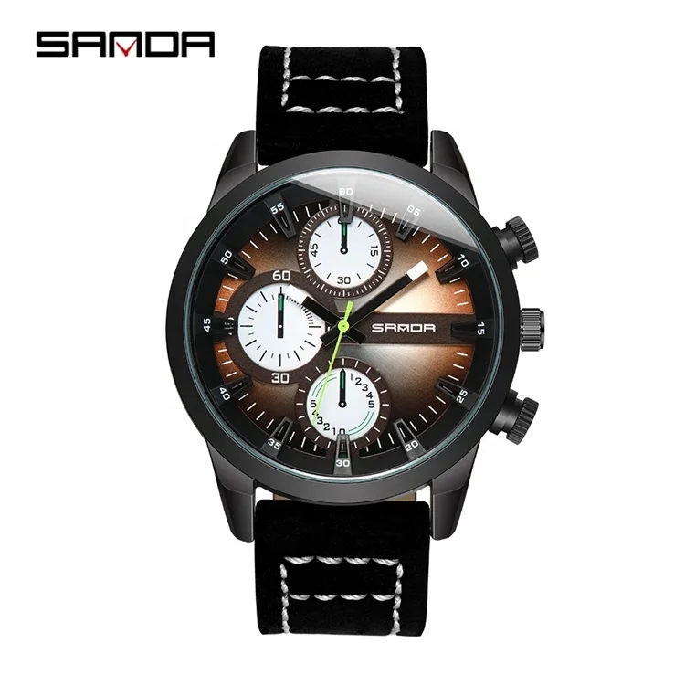 

Sanda Top Brand Mens Watches Luxury Male Clocks Fashion Man Sport Clock Leather Strap Business Quartz Men Wrist Watch