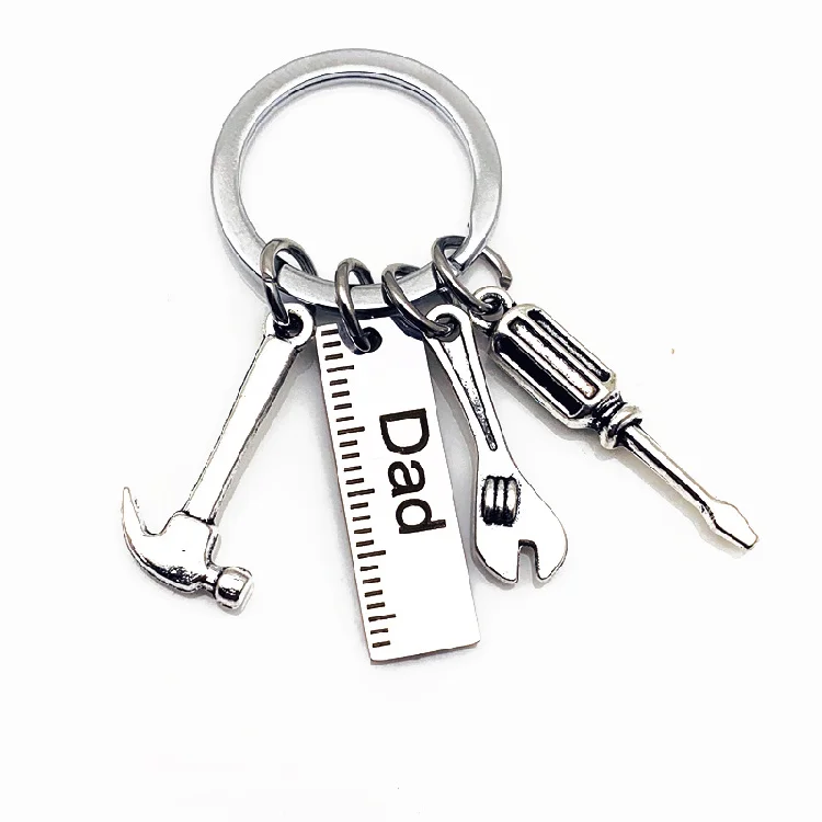 

Father's Day Birthday Gift for Father Dad stainless steel Key chain Best Papa Gifts Key chains from Daughter Son Kids