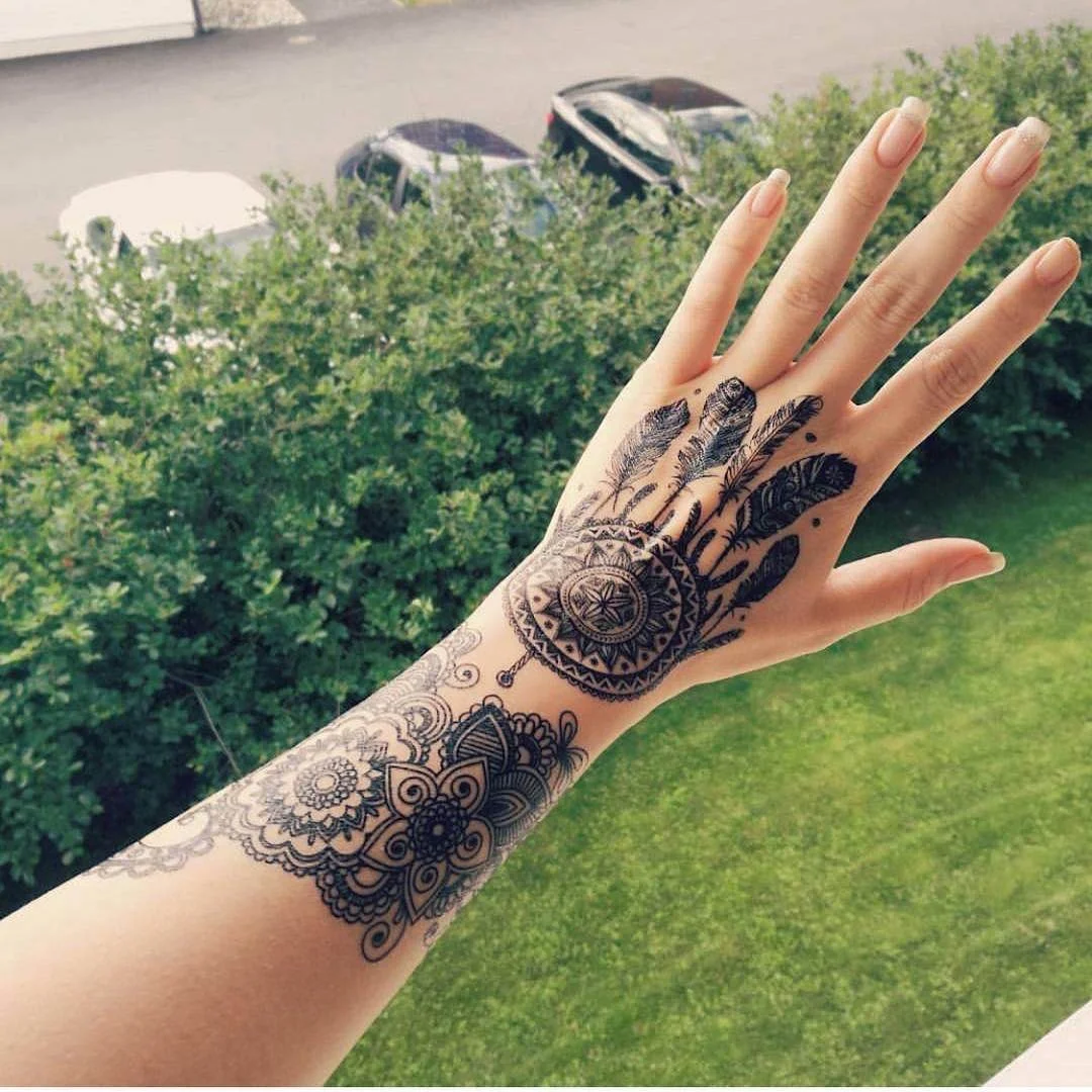 

High Quality Long Lasting Body Temporary Black Henna Tattoo Stickers