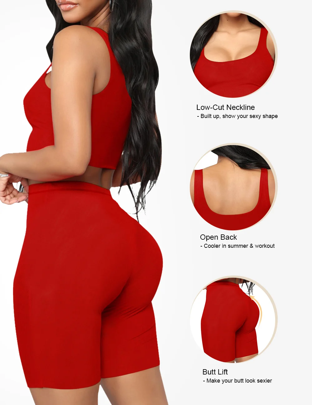 

custom slimming sport women Hot Sale High Waist Leggings Two Piece Set, As show