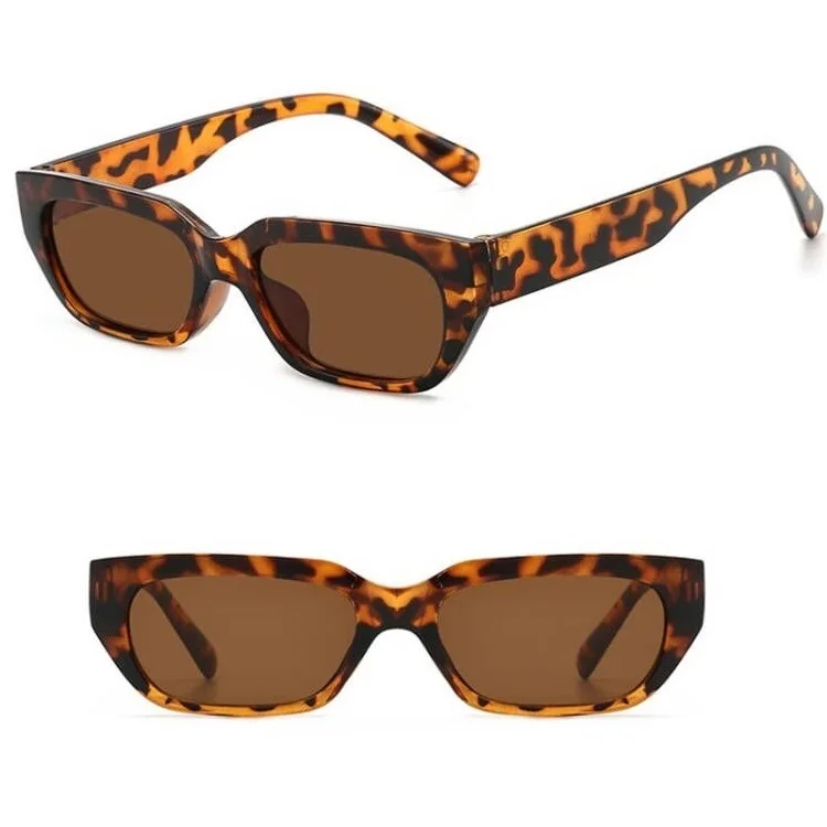 

Small frame sunglasses 2022 new fashion hip hop sunglasses Fashion retro Street Women tortoise shades Rectangle Sunglasses