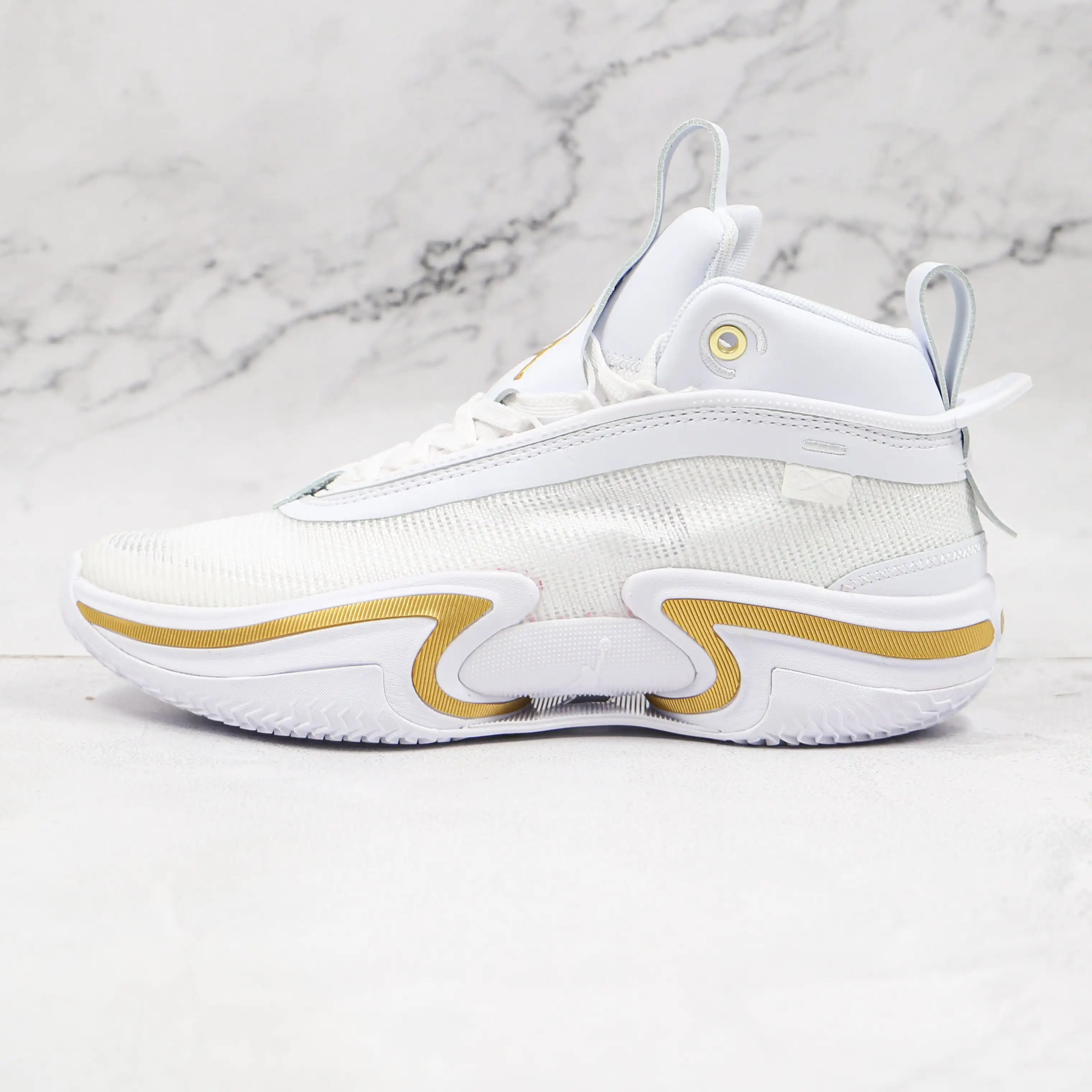 

New Arrivals White Gold Air Jordan XXXVI Nike Basketball Style Shoes for Men