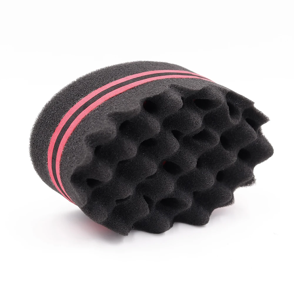 

Good Perfomance Top Level Double Sided Barber Dreadlock Curling Twist Afro Hair Sponge Curley Sponge, Customized color