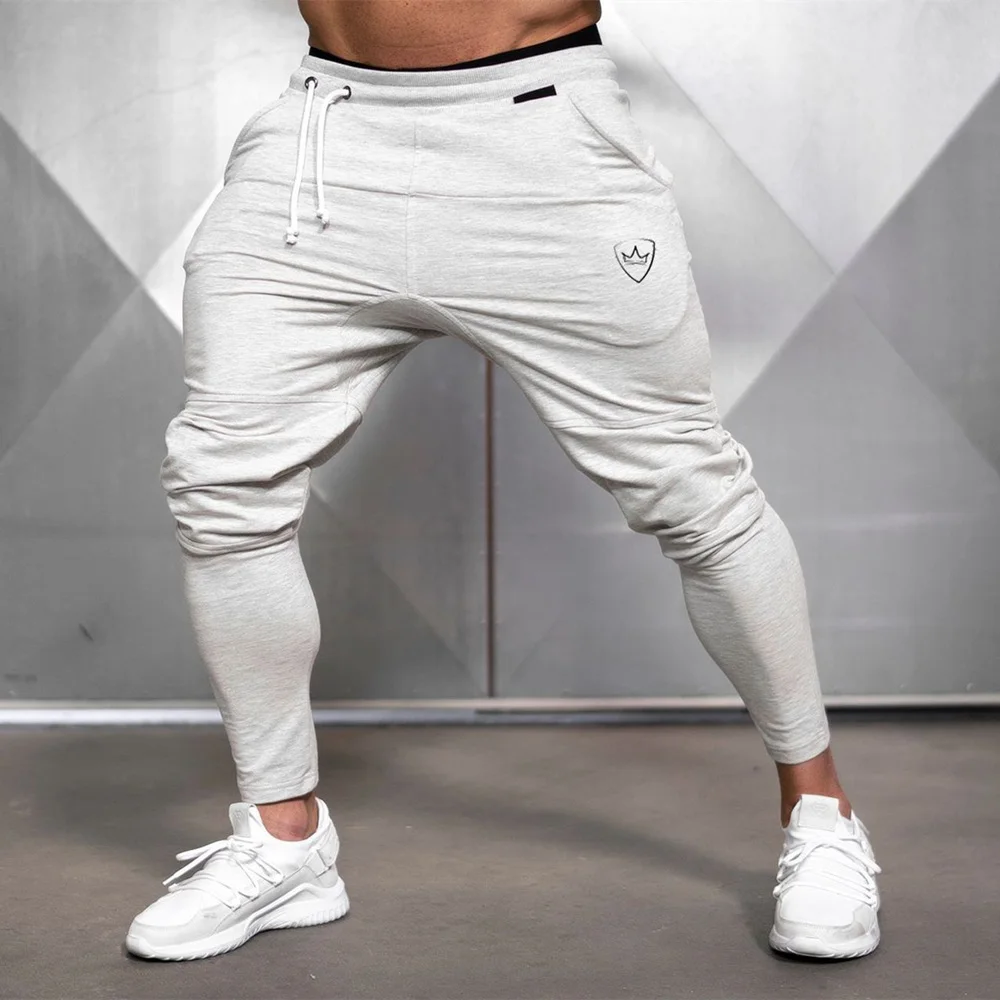 

Cotton Joggers Pants Men training Sweatpants Trackpants Gym Fitness Training Sports Black Trousers Male Sportswear Bottoms