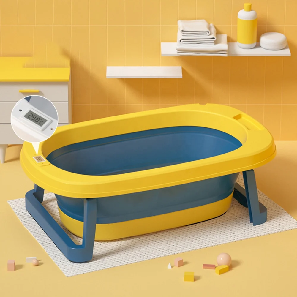 

Save Space Portable Kids Bath Tub, Multi-color Plastic Baby Foldable Bathtub//, Blue pink