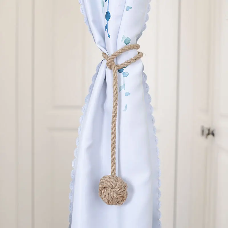 

New Tassel Knot Curtain Strap Tie Rope Hanging Ball Cotton Rope Curtain Buckle, Grey,white,brown