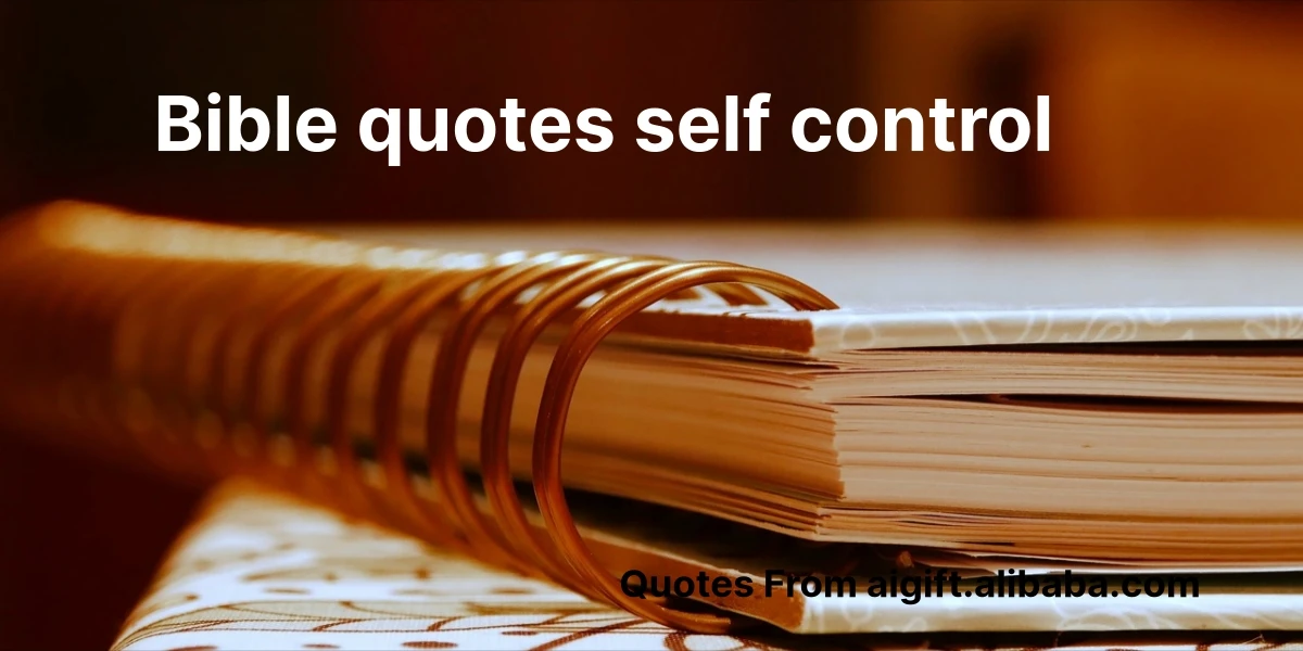 bible quotes self control