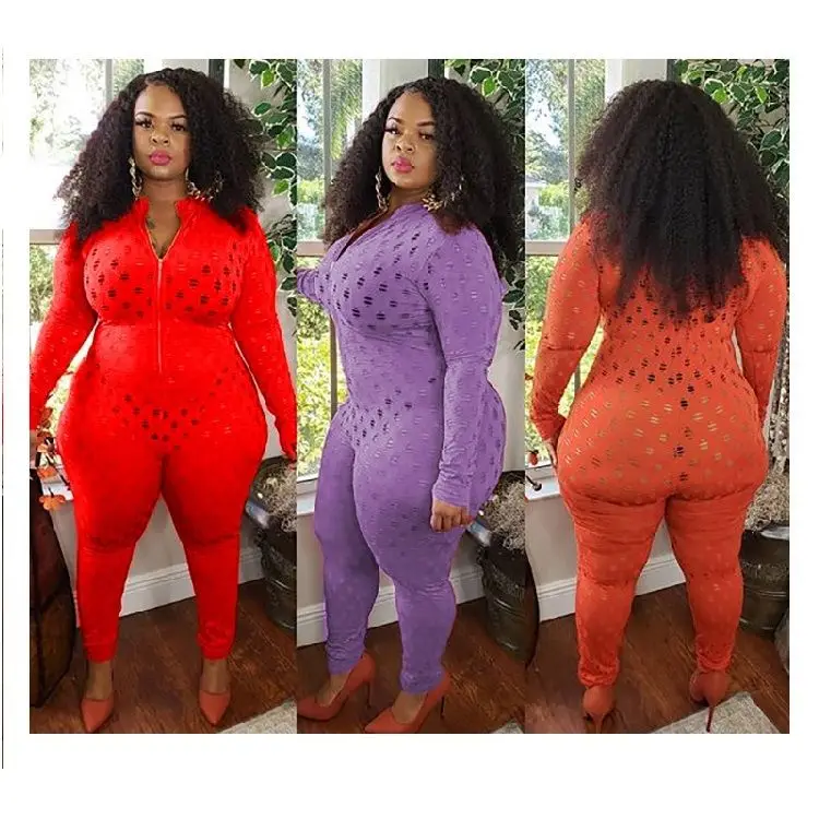 

BK443 2021 hot selling two piece hollow out sexy outfit 5xl plus size women clothing