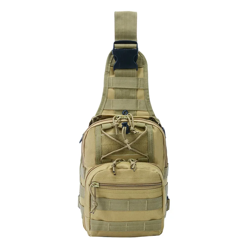 

Ten Color Custom Army Camouflage Men's Tactical Crossbody Sling Chest Bag, Camouflage, black