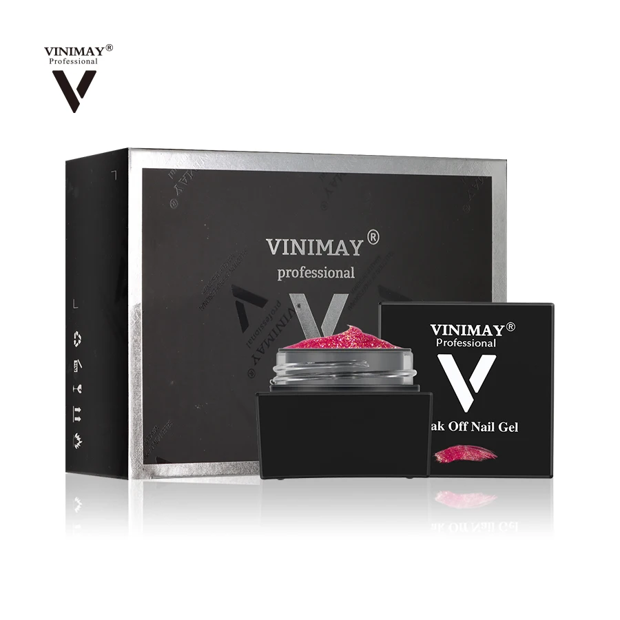 

Vinimay Wholesale Nail Big Sequins UV GEL Glitter Gel Polish with Semi-Permanent Gel