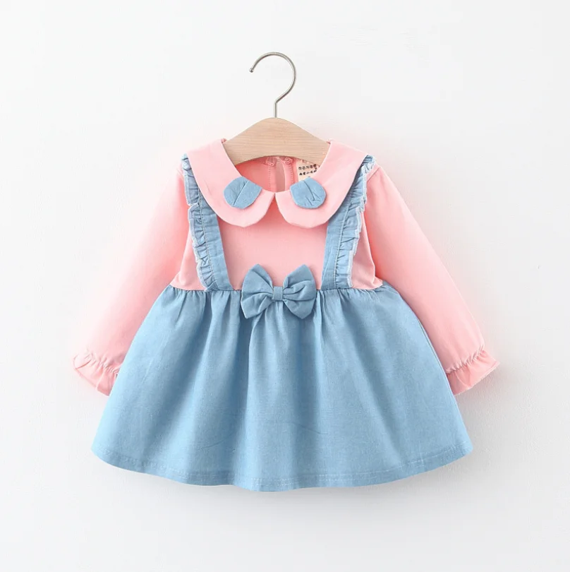 

High quality children's clothing baby girl dress spring and autumn new children's skirt baby long-sleeved princess dress, As shown