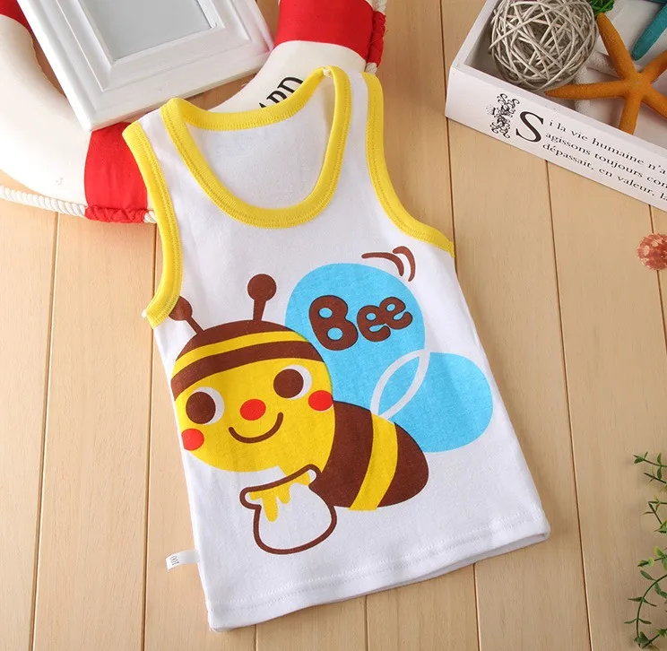 
New Summer Baby Vest Children Kids Underwear Cotton Tees Toddler Boy Girl Shirts 