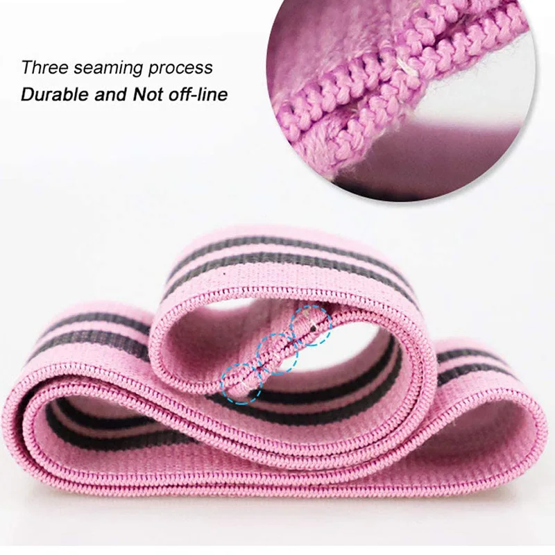 

Elastic Sport Excersice Bulk Fabric Resistance Bands Set Fitness Custom Logo Hip Gym Home Private Label Supplier Pink Yoga Color