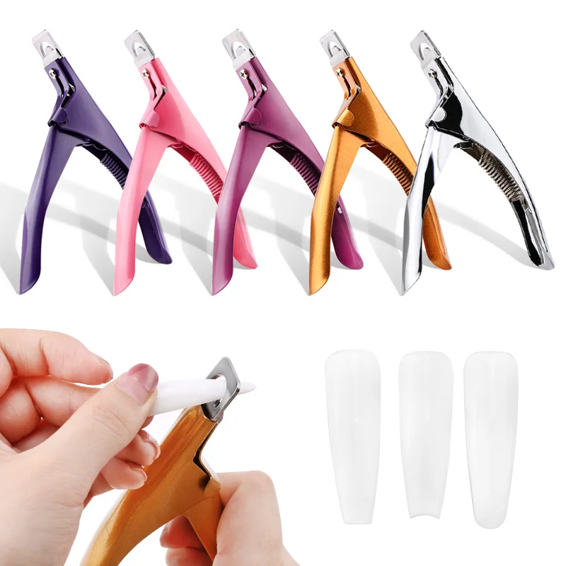 

Professional Nail Art Clipper Special type U word False Tips Edge Cutters Manicure Colorful Stainless Steel Nail Art Tools, Customized color
