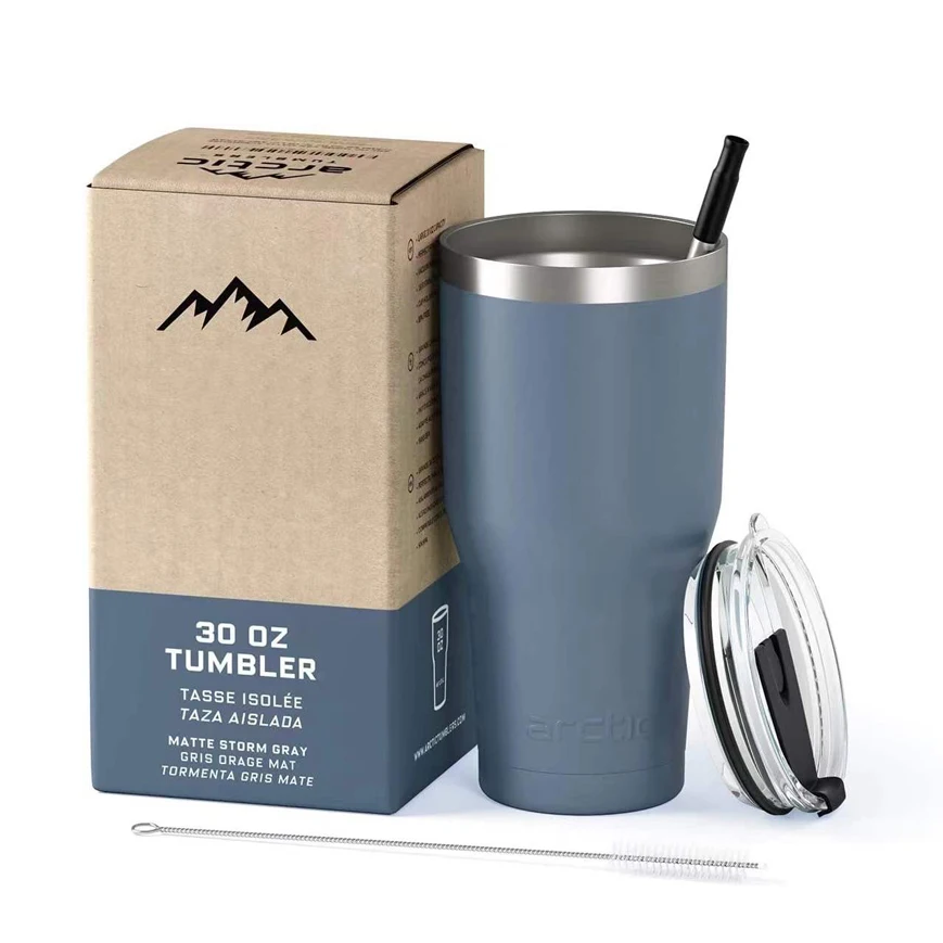 

30oz Cold Tumblers Stainless Steel Travel Tumblers with Lid and Straw, Double Wall Vacuum Insulated Mug, Insulated Thermos Cup