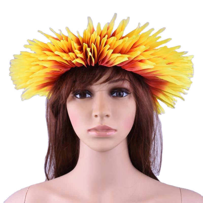 

Island Pale Hawaiian Haku heaven bird flower hair clip Artificial Island eva frangipani plumerial hibiscus tiara head band, Can make different colors