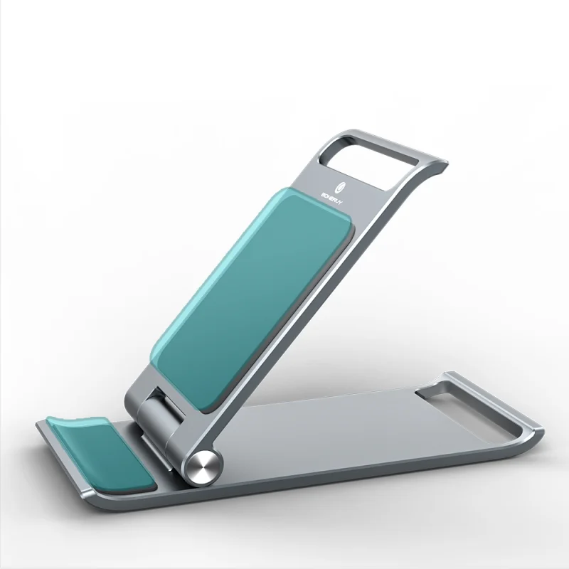 

new arrival metal aluminum anti-slip smartphone mobile phone cell phone holder stand folding, Ocean blue , silver, gray