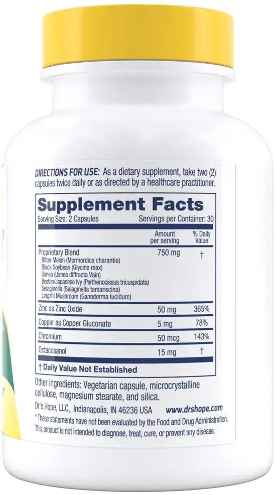 
GlucoLibrium Bitter Melon Resihi Mushroom blood sugar dietary supplement 