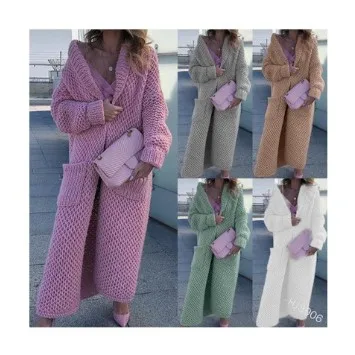 

AIXI Winter Coat Plus Size Thick Knit Cardigan Women Long Cardigan Sweater