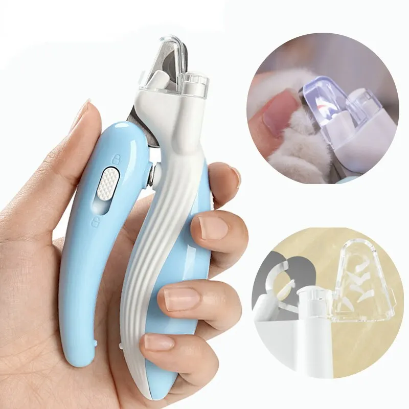 

Factory Wholesale Hot Sale Professional Pet Nail Clippers with Led Light Pet Claw Grooming Scissors for Dogs Cats