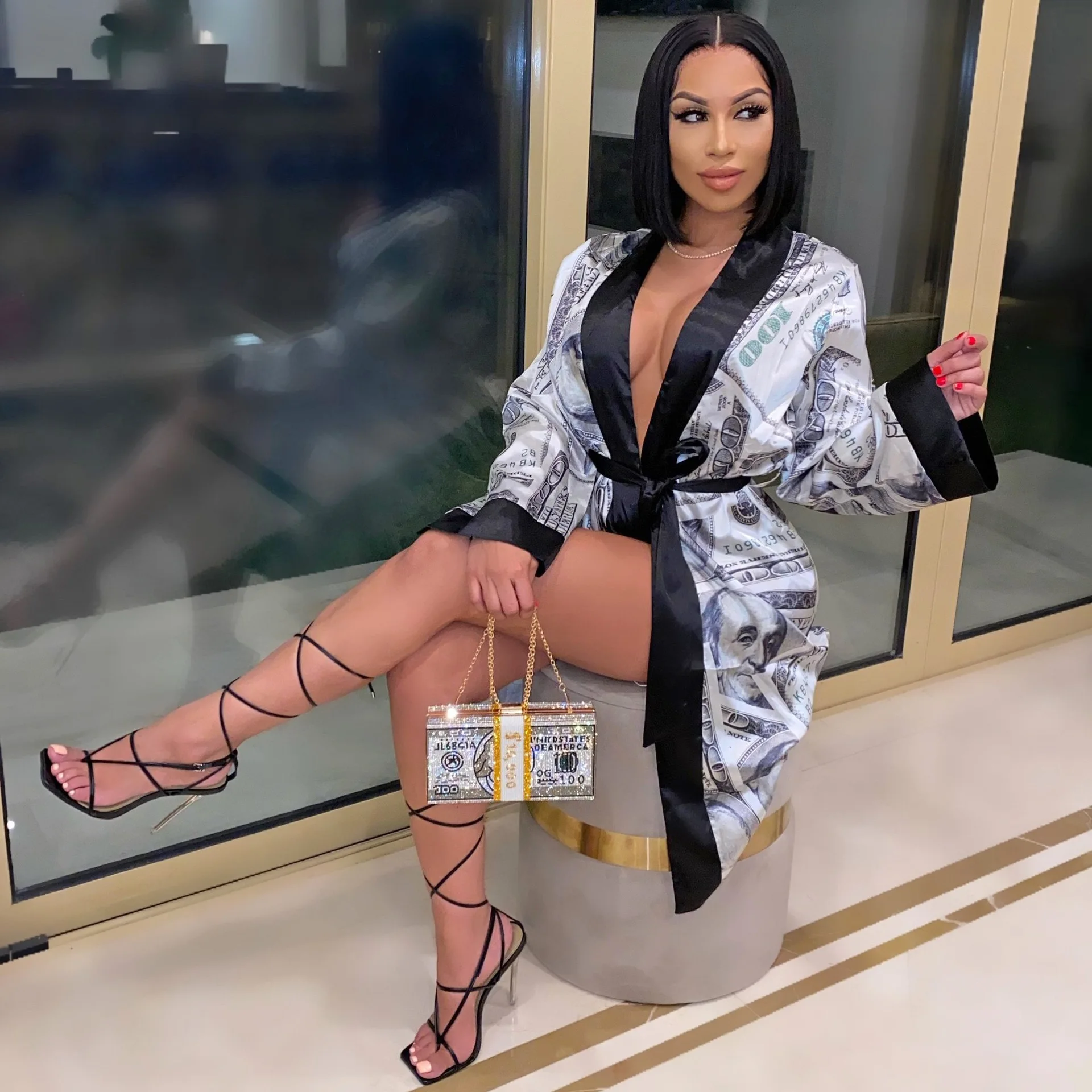 

money robe women custom print bath robes sleepwear women sleepwear