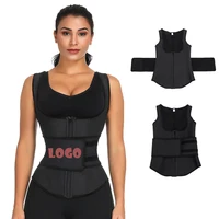 

Oem Sauna Suit Tank Top Vest With Adjustable Waist Trimmer Belt Corset Waist Trainer