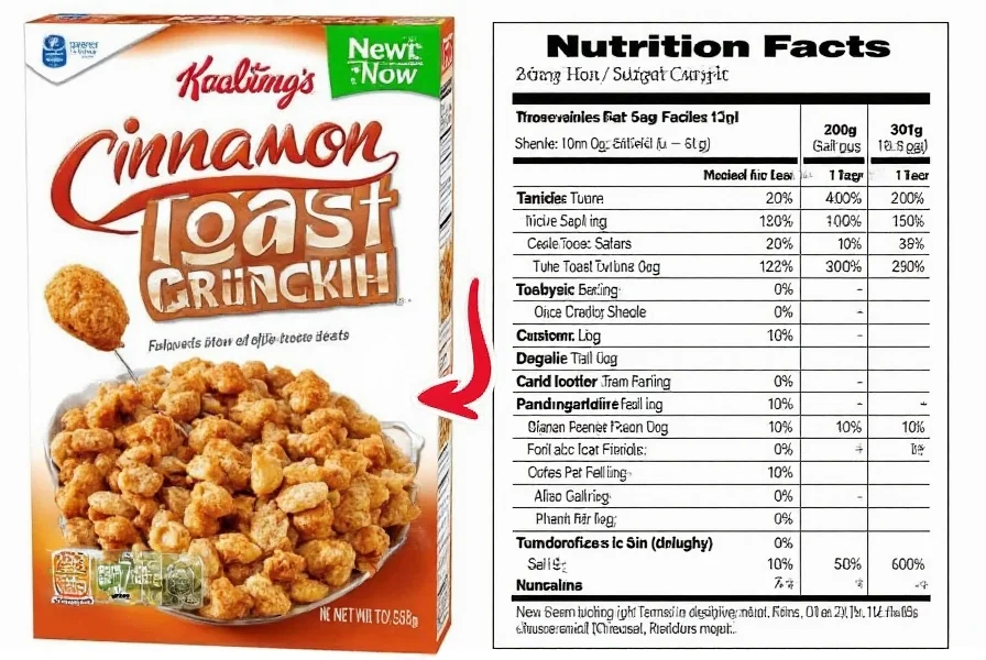 Close-up of Cinnamon Toast Crunch cereal pieces showing the square shapes and cinnamon sugar coating on white background