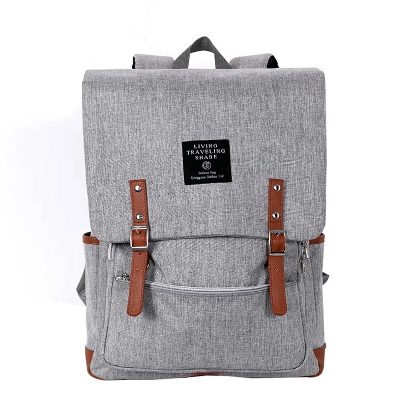 

Fashionable Water-Resistant Nappy Bag Diaper Bag Mommy Baby Backpack With Changing Pad, Grey