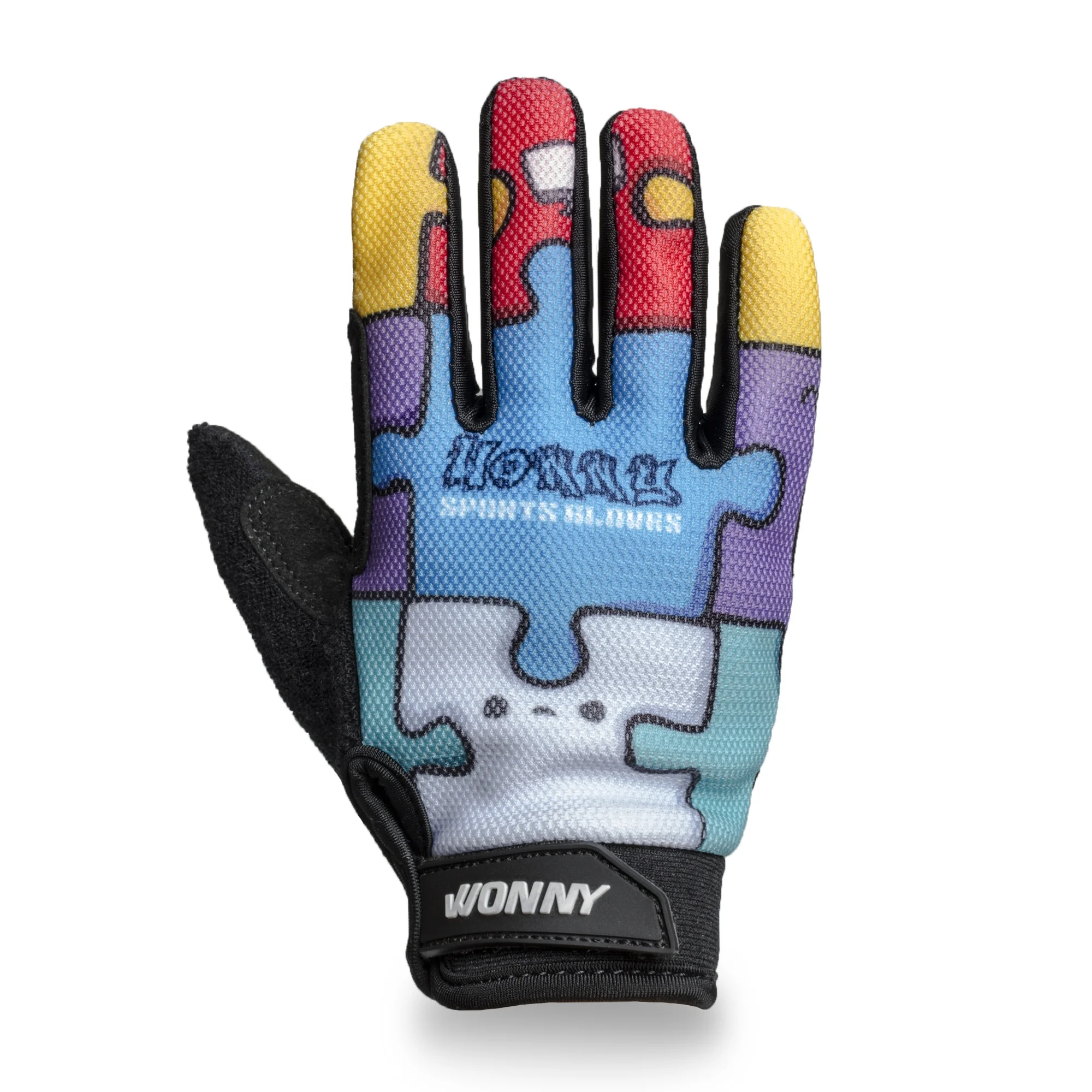 

WONNY Microfiber SBR Scooter Gloves Balance Bike Gloves Full Finger for Kids Kart Racing Gloves Scooter Riding Winter 1 Pair, Blue
