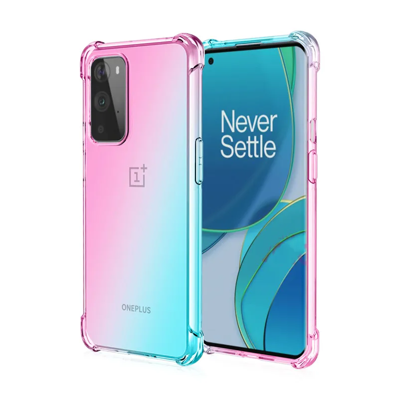 

Wholesale Soft TPU Anti-fall Gradient Back Cover For OnePlus 9 For One Plus 9 Pro 5G Global Version Case