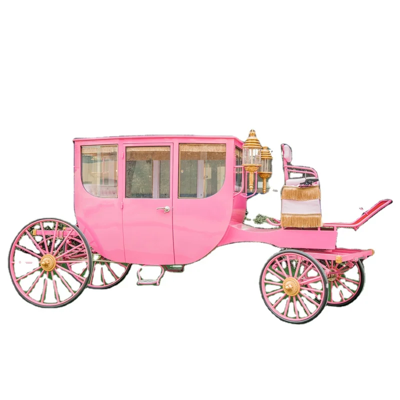 

Customized Royal Electric Life Size Horse Carriage Pumpkin Mini Cinderella Horse Carriage Trailer Princess