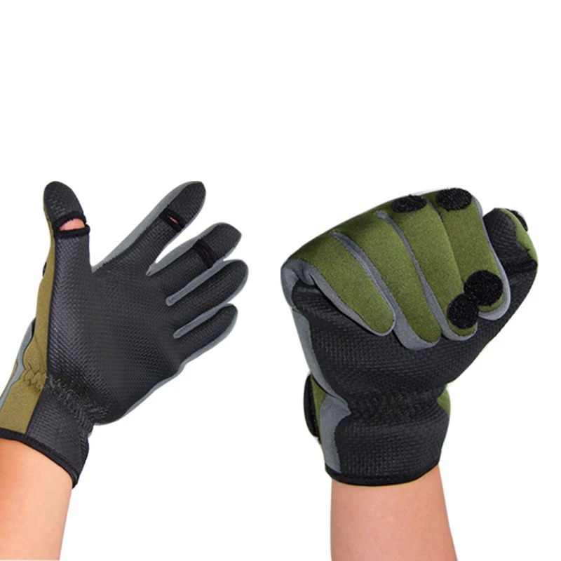 

JW-071 Outdoor cycling gloves waterproof 2-3 exposed fingers Anti-slip climbing glove hiking camping fishing gloves