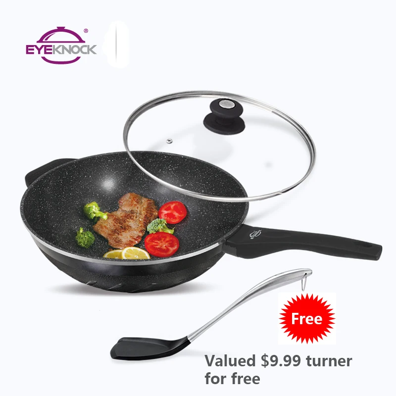 

RTS Ready to Ship induction aluminum cookware set 34cm nonstick wok