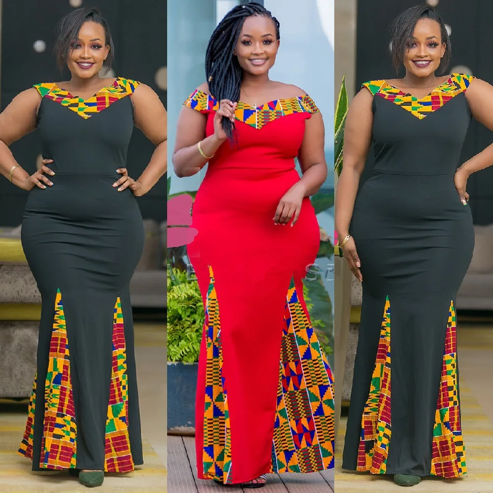 

High-quality Plus Size Elegant Women dresses African Style Clothes Floorlength Dress 2XL 6XL