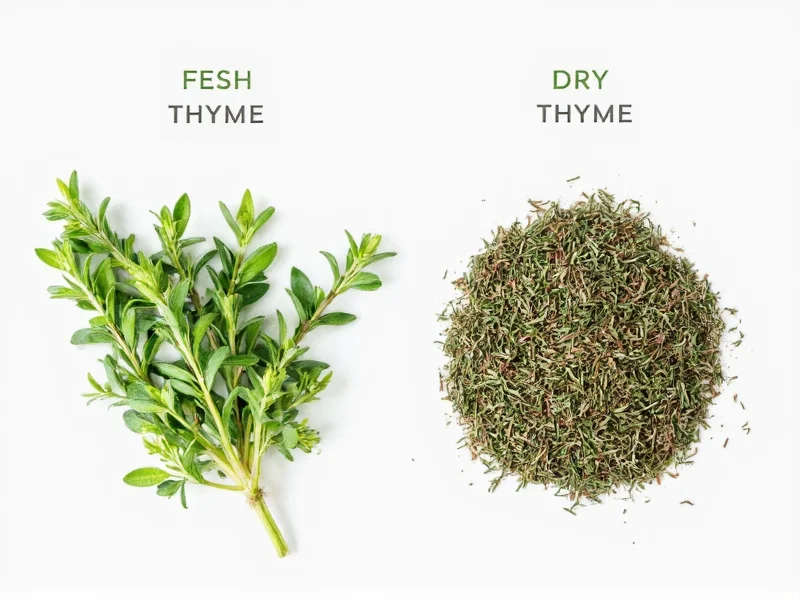 Fresh Thyme to Dry Thyme Conversion: Exact Ratio & Tips
