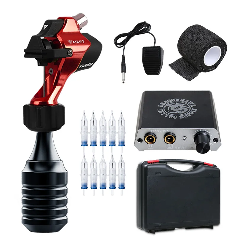 

Free Shipping USA Dragonhawk Rotary Tattoo Machine Kits