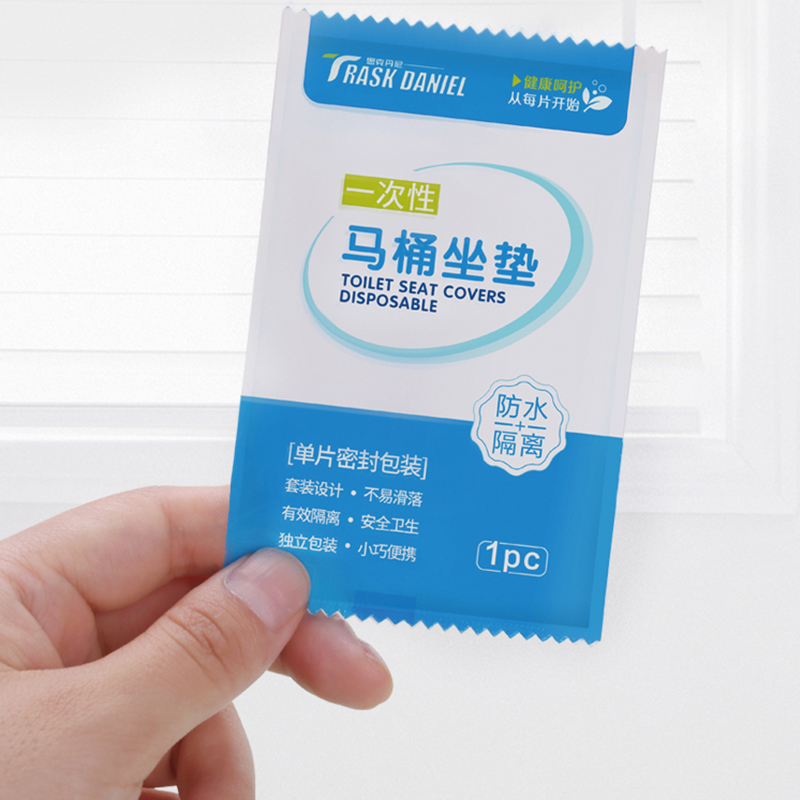

Disposable toilet seat covers for travel business, White