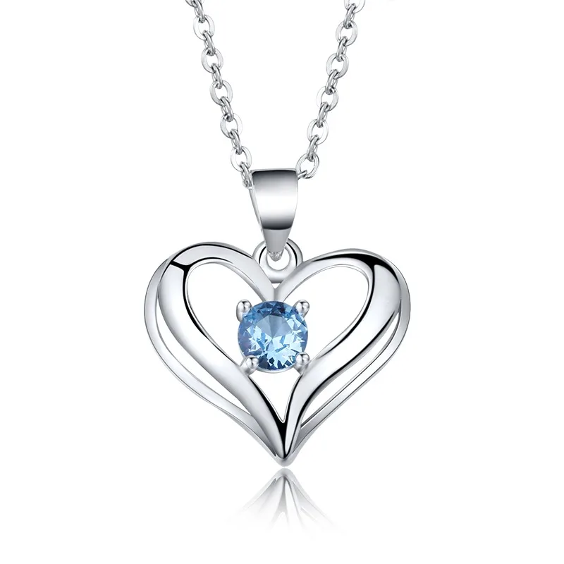 

New fashion necklace pendant silver heart necklace