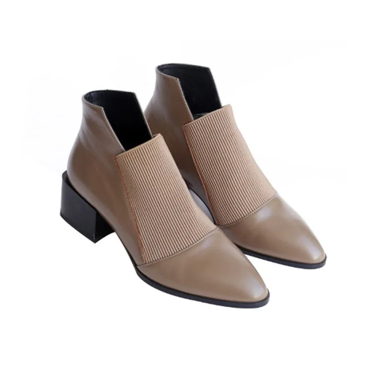 

women's casual genuine leather womens shoes walking fashion soft socks ladies ankle boots custom ,boots for women with heels
