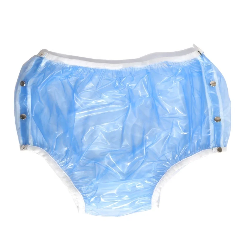 

blue color soft PVC diaper adult plastic pants, Pink and blue