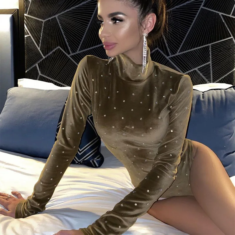 

FS2492A sexy women shiny bodysuit new fashion clothes